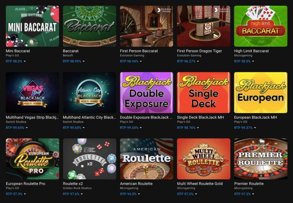 Cloudbet Casino クラウドベットカジノテーブルゲーム